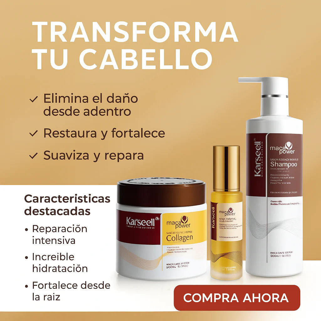 COMBO KARSEELL™ "El secreto de un cabello brillante y sedoso no está en el salón… está aquí 👇”