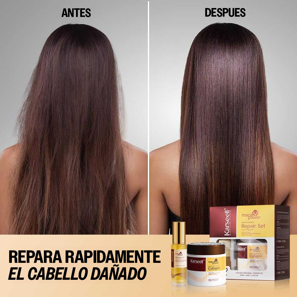 COMBO KARSEELL™ "El secreto de un cabello brillante y sedoso no está en el salón… está aquí 👇”